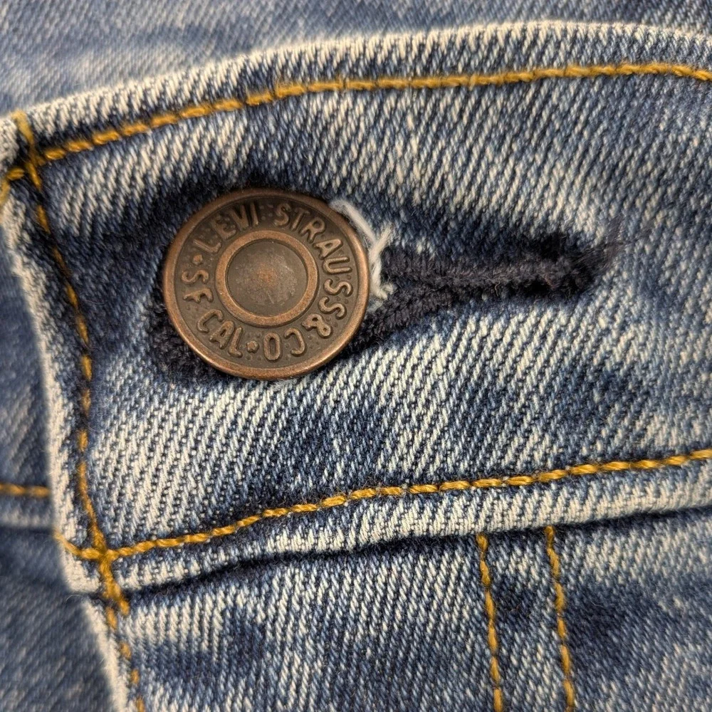 Levis Jeans Mens Workwear Fit Med Blue‎ Wash 32 34 Durable Cotton Blend Straight